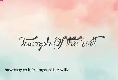 Triumph Of The Will