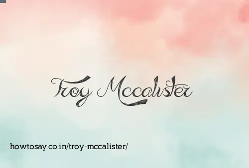 Troy Mccalister