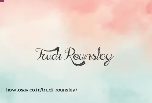 Trudi Rounsley