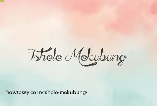 Tsholo Mokubung