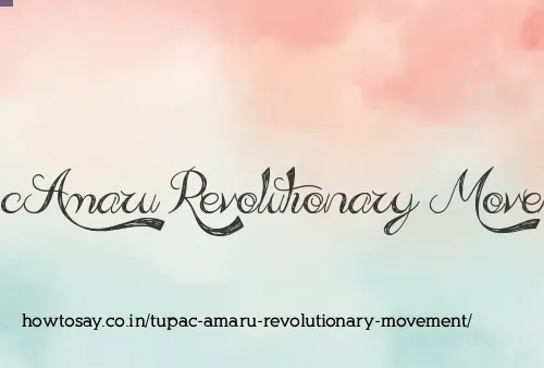 Tupac Amaru Revolutionary Movement