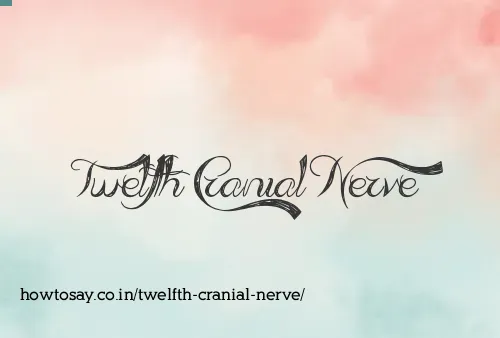 Twelfth Cranial Nerve
