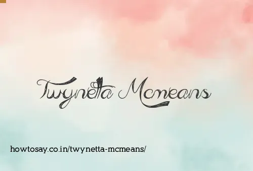 Twynetta Mcmeans