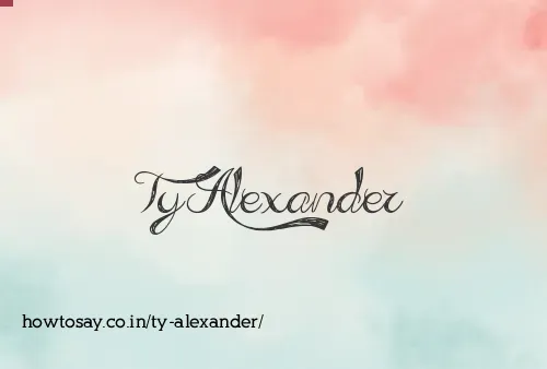 Ty Alexander