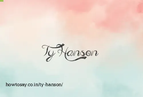 Ty Hanson