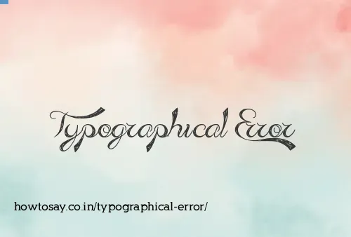 Typographical Error