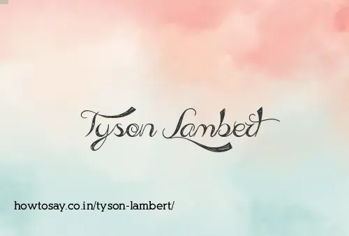 Tyson Lambert