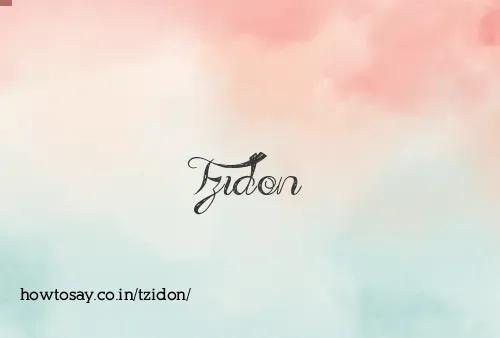 Tzidon