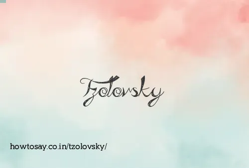 Tzolovsky