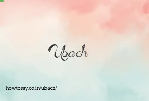 Ubach