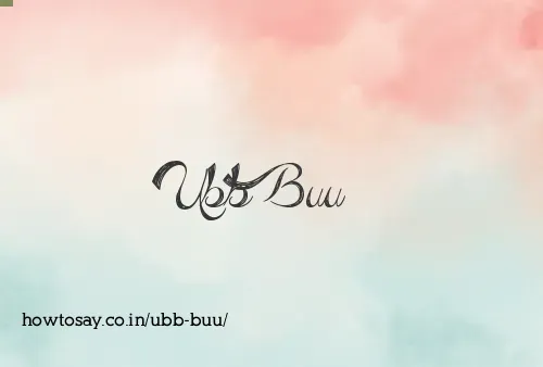 Ubb Buu