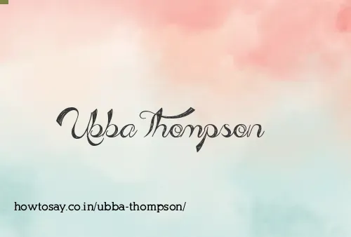 Ubba Thompson
