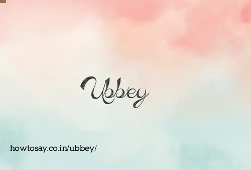 Ubbey