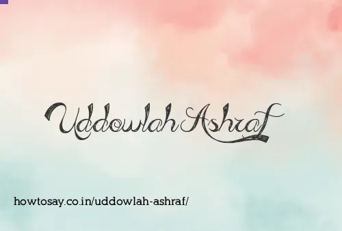 Uddowlah Ashraf