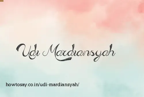 Udi Mardiansyah