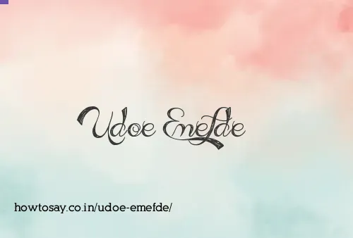 Udoe Emefde