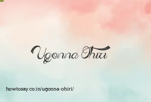 Ugonna Ohiri