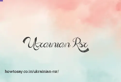 Ukrainian Rsr