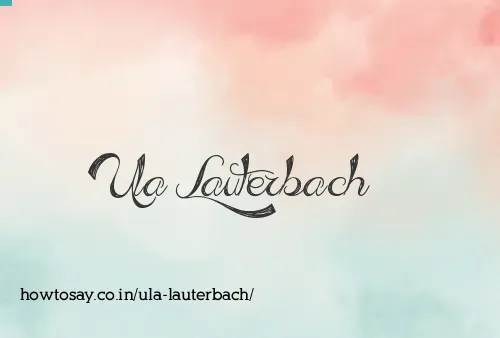 Ula Lauterbach