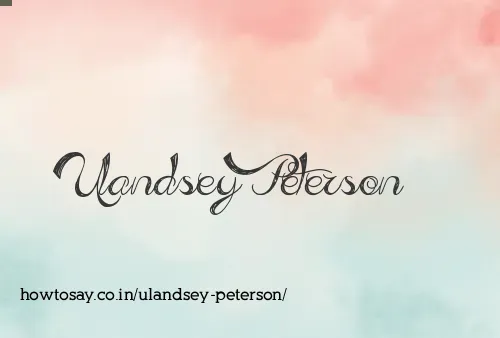 Ulandsey Peterson