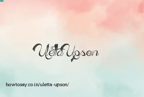 Uletta Upson