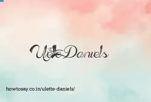 Ulette Daniels