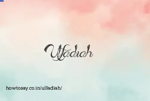 Ulfadiah