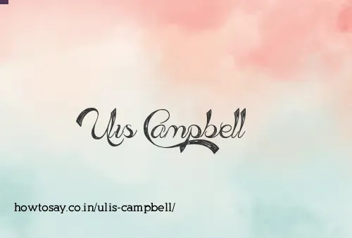 Ulis Campbell