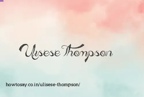 Ulisese Thompson