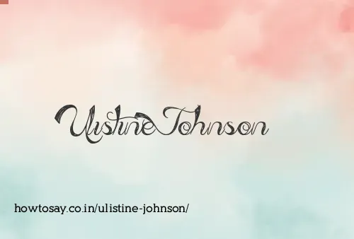 Ulistine Johnson