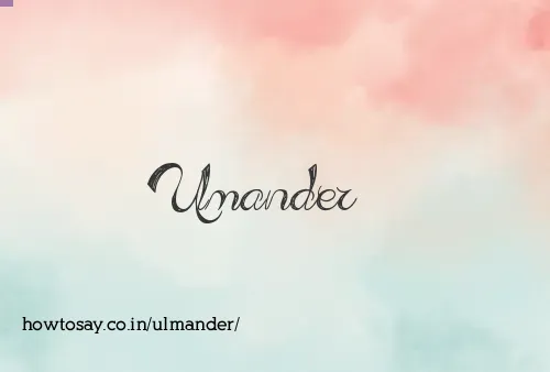 Ulmander