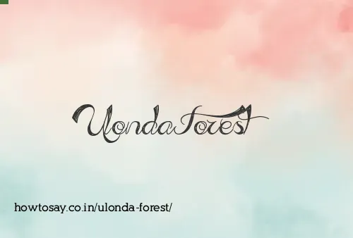 Ulonda Forest