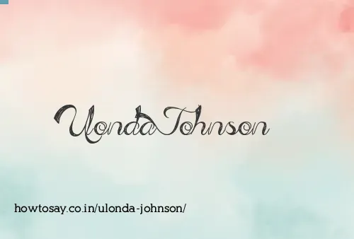 Ulonda Johnson