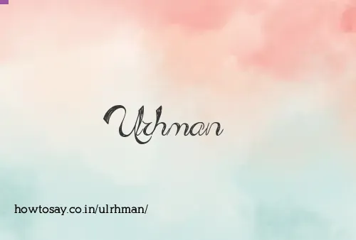 Ulrhman