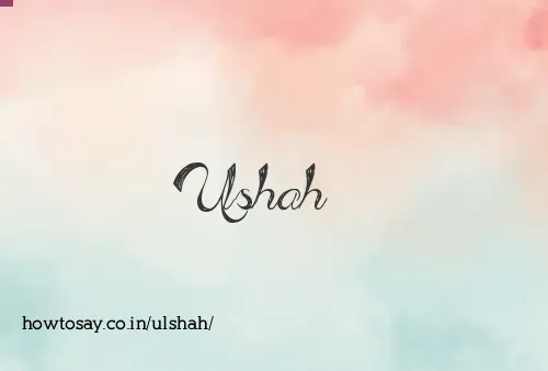 Ulshah