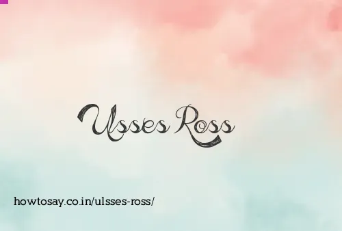 Ulsses Ross