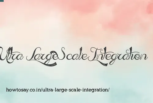 Ultra Large Scale Integration