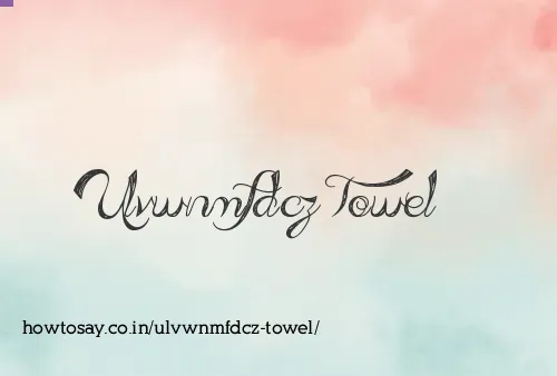 Ulvwnmfdcz Towel