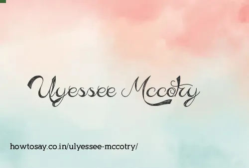 Ulyessee Mccotry
