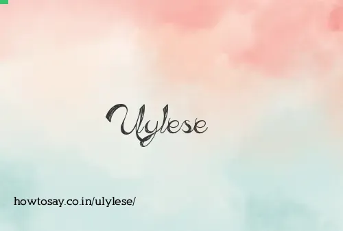 Ulylese