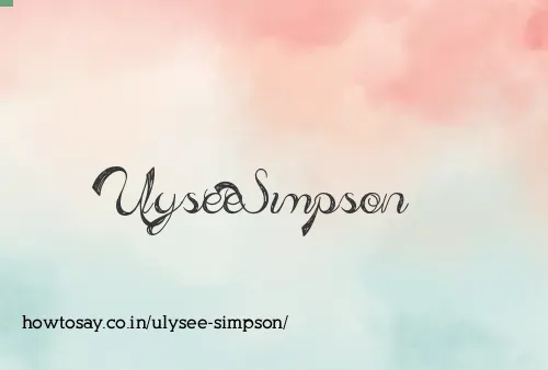 Ulysee Simpson