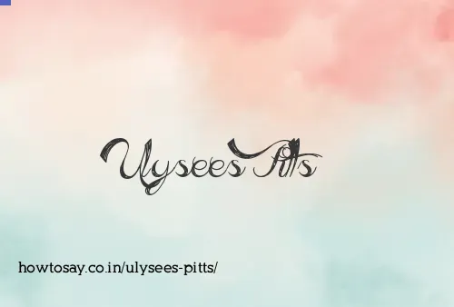 Ulysees Pitts