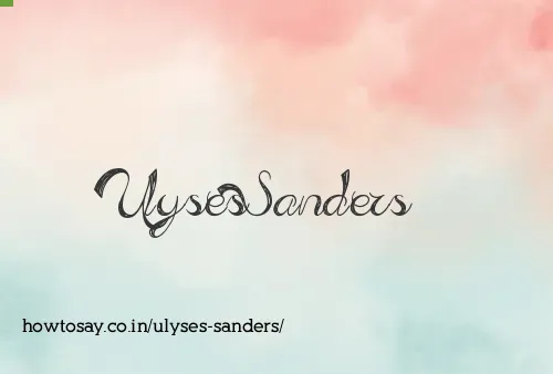 Ulyses Sanders
