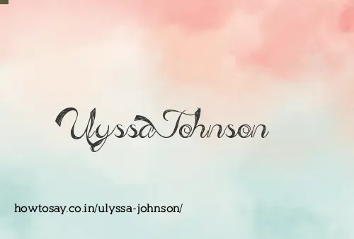 Ulyssa Johnson