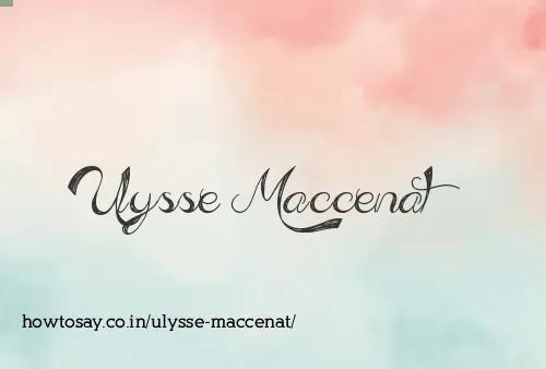 Ulysse Maccenat