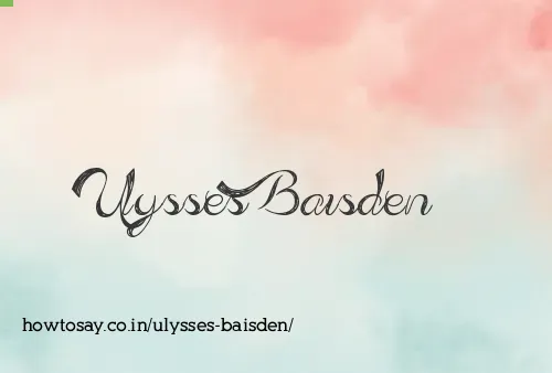 Ulysses Baisden