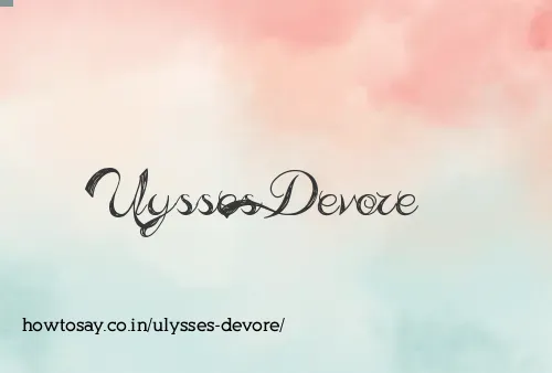 Ulysses Devore
