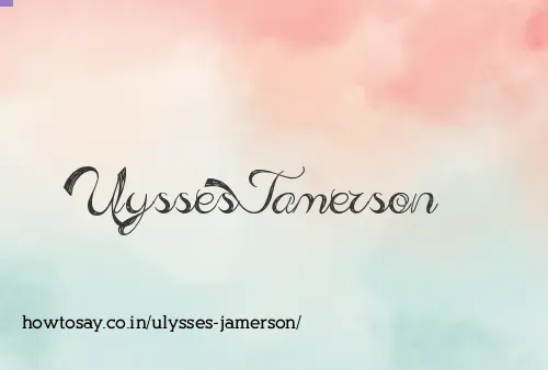 Ulysses Jamerson