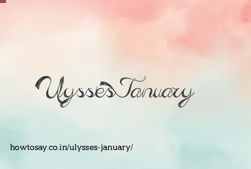 Ulysses January
