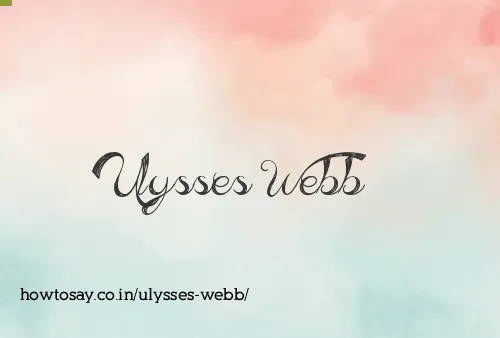 Ulysses Webb